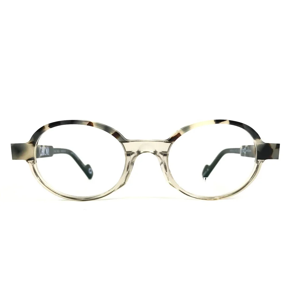 Etnia Barcelona Eyeglasses Frames CHROMA N43 WHCL White Clear Tortoise 48-20-140